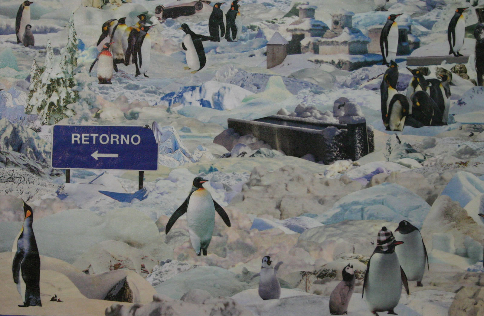 Detalhe de "A invasão dos pinguins"